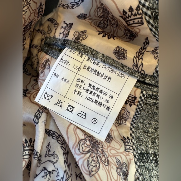 Sod Grey Plaid Knit Blazer - Picture 3 of 9